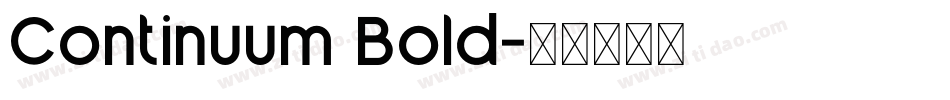Continuum Bold字体转换